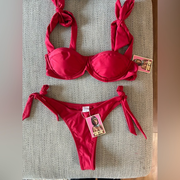 NWT Strawberry Milk Mob Cherry Bikini Set - Picture 3 of 8